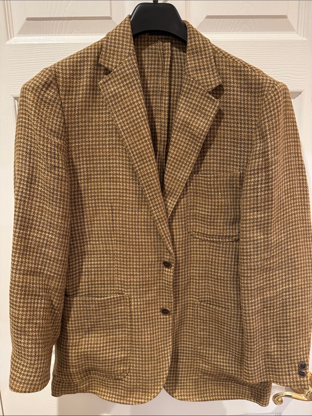 J. Crew Linen Crosby Houndstooth Sport Coat in Brown and Tan